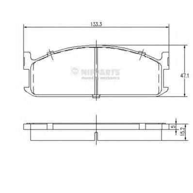 NIPPARTS J3609002 Комплект гальмівних колодок, дискове гальмо