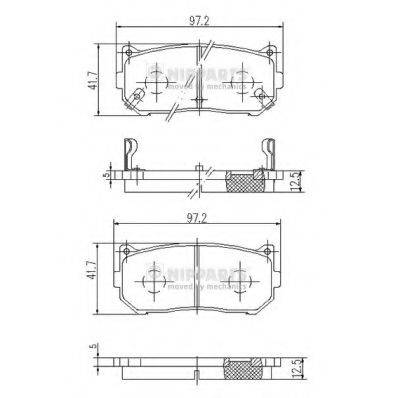 NIPPARTS J3610301 Комплект гальмівних колодок, дискове гальмо