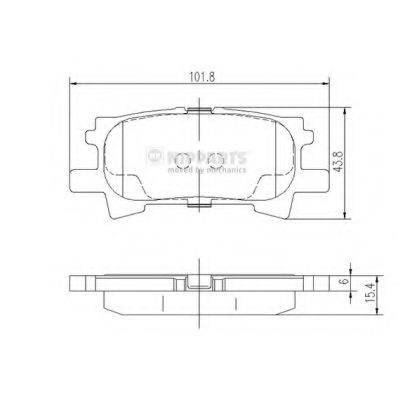 NIPPARTS J3612031 Комплект гальмівних колодок, дискове гальмо