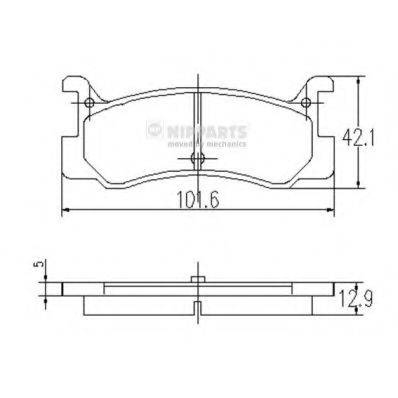 NIPPARTS J3613003 Комплект гальмівних колодок, дискове гальмо