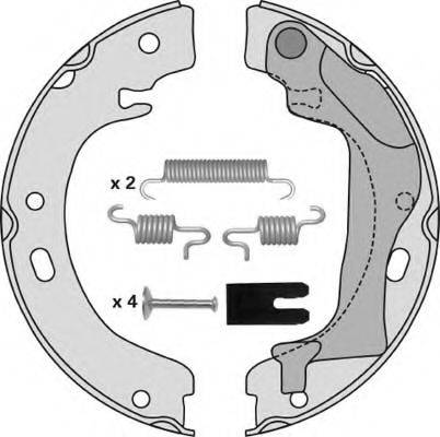 MGA M873R Комплект гальмівних колодок, стоянкова гальмівна система
