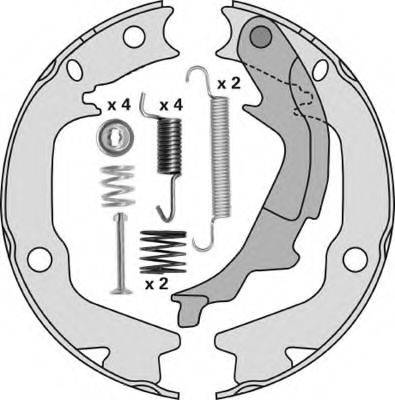 MGA M888R Комплект гальмівних колодок, стоянкова гальмівна система