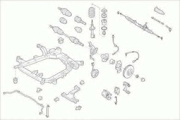 ZF PARTS OPELZAFIRFZ002 Рульове управління; Підвіска колеса