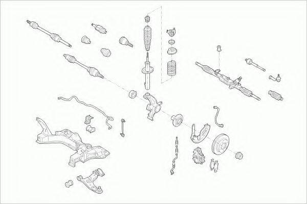 ZF PARTS FORDFOCUSFZ003 Рульове управління; Підвіска колеса