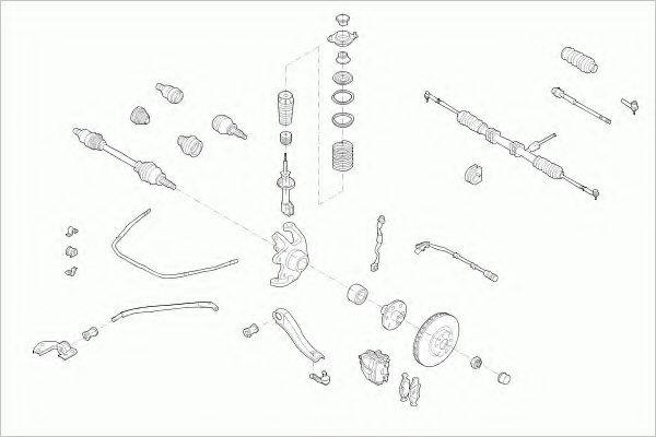 ZF PARTS OPELCOMBOFZ001 Рульове управління; Підвіска колеса