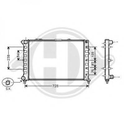 DIEDERICHS 8302505 Радіатор, охолодження двигуна