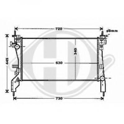 DIEDERICHS 8408511 Радіатор, охолодження двигуна