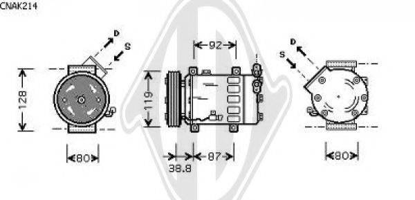 DIEDERICHS 8408512 Компресор, кондиціонер