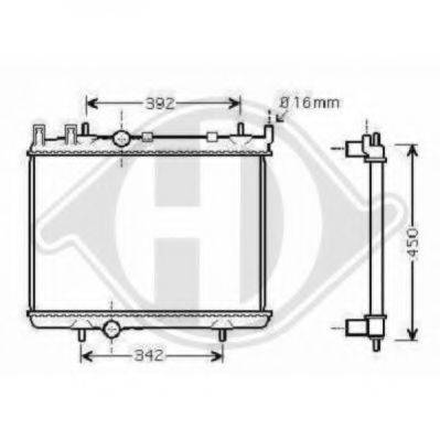 DIEDERICHS 8422505 Радіатор, охолодження двигуна