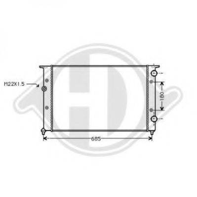 DIEDERICHS 8501754 Радіатор, охолодження двигуна