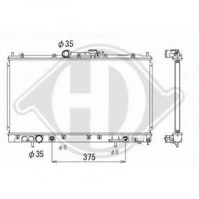 DIEDERICHS 8582401 Радіатор, охолодження двигуна