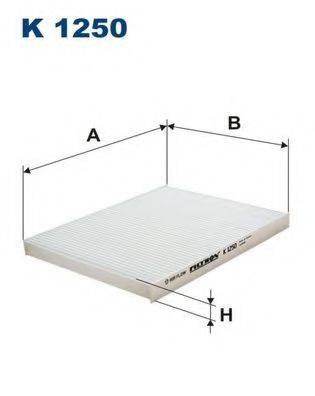 FILTRON K1250 Фільтр, повітря у внутрішньому просторі