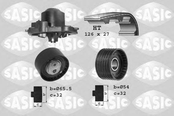 SASIC 3904008 Водяний насос + комплект зубчастого ременя