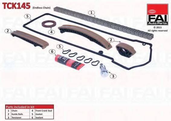 FAI AUTOPARTS TCK145 Комплект мети приводу розподільного валу