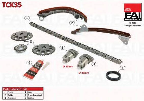 FAI AUTOPARTS TCK35 Комплект мети приводу розподільного валу