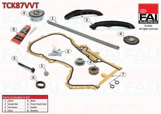 FAI AUTOPARTS TCK87VVT Комплект мети приводу розподільного валу