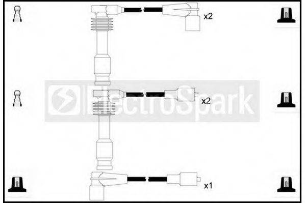 STANDARD OEK987 Комплект дротів запалювання