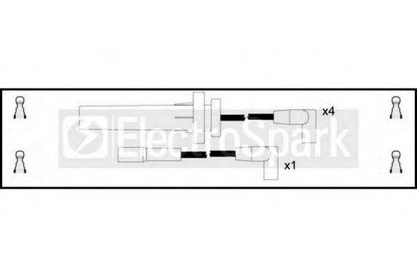 STANDARD OEK887 Комплект дротів запалювання