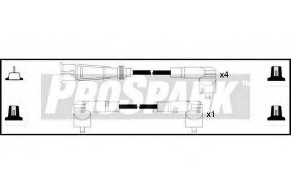 STANDARD OES437 Комплект дротів запалювання