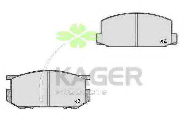 KAGER 350445 Комплект гальмівних колодок, дискове гальмо