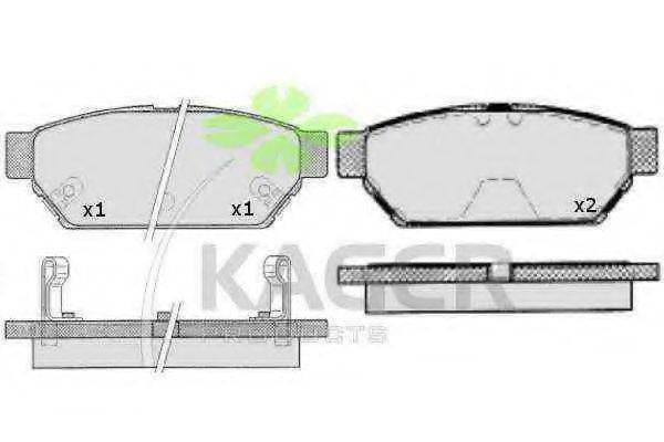 KAGER 350617 Комплект гальмівних колодок, дискове гальмо