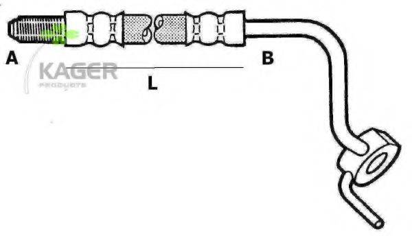 KAGER 381153 Гальмівний шланг