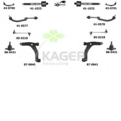 KAGER 800180 Підвіска колеса