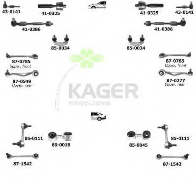 KAGER 800190 Підвіска колеса