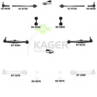 KAGER 800208 Підвіска колеса