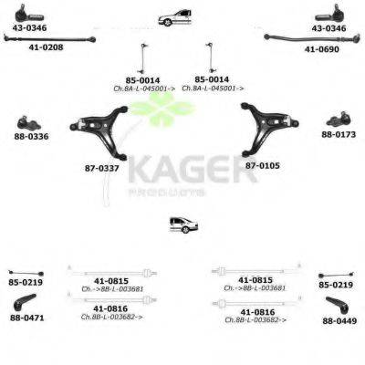 KAGER 800239 Підвіска колеса