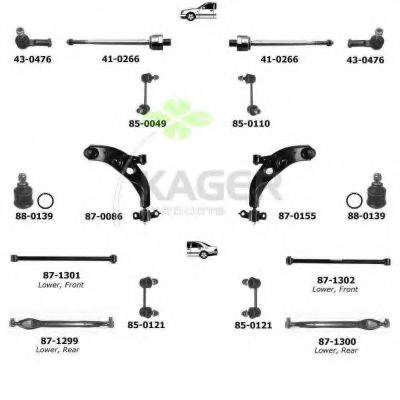 KAGER 800395 Підвіска колеса
