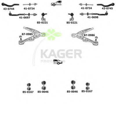 KAGER 800451 Підвіска колеса