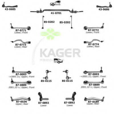 KAGER 800452 Підвіска колеса