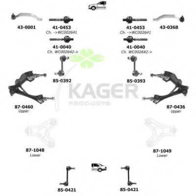 KAGER 800544 Підвіска колеса