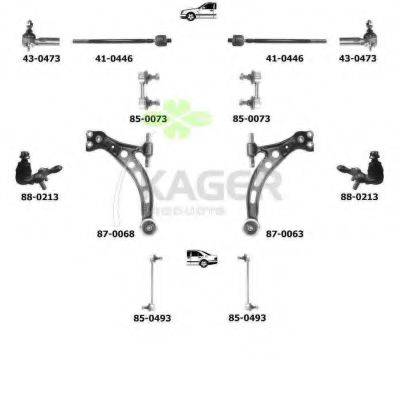 KAGER 800941 Підвіска колеса