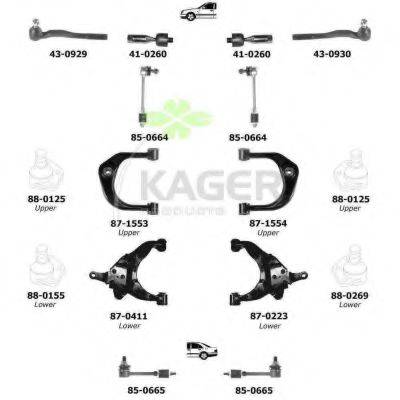 KAGER 800993 Підвіска колеса