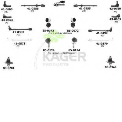 KAGER 801025 Підвіска колеса