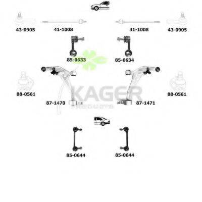 KAGER 801143 Підвіска колеса