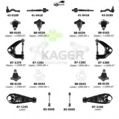 KAGER 801223 Підвіска колеса