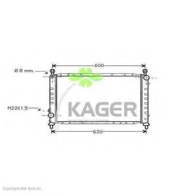 KAGER 310062 Радіатор, охолодження двигуна