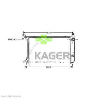 KAGER 310081 Радіатор, охолодження двигуна