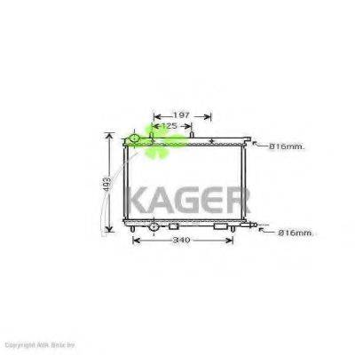 KAGER 310200 Радіатор, охолодження двигуна