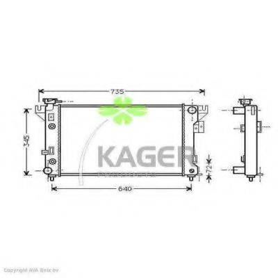 KAGER 310216 Радіатор, охолодження двигуна