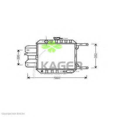 KAGER 310223 Радіатор, охолодження двигуна