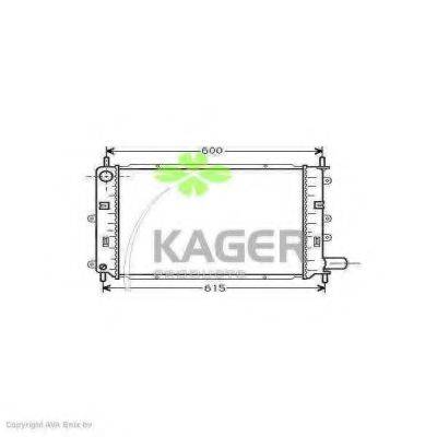 KAGER 310316 Радіатор, охолодження двигуна