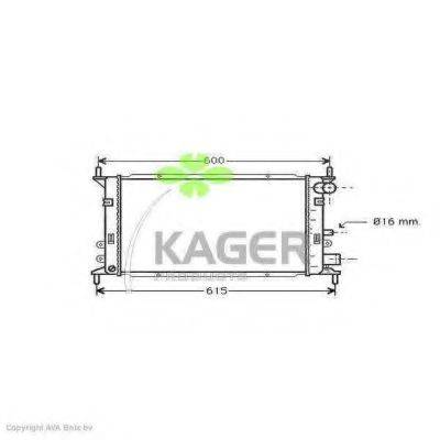 KAGER 310329 Радіатор, охолодження двигуна