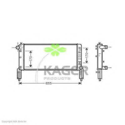 KAGER 310446 Радіатор, охолодження двигуна