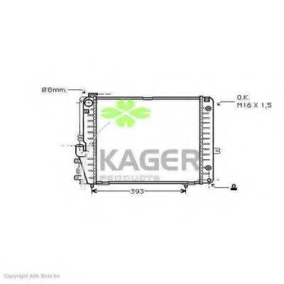 KAGER 310600 Радіатор, охолодження двигуна