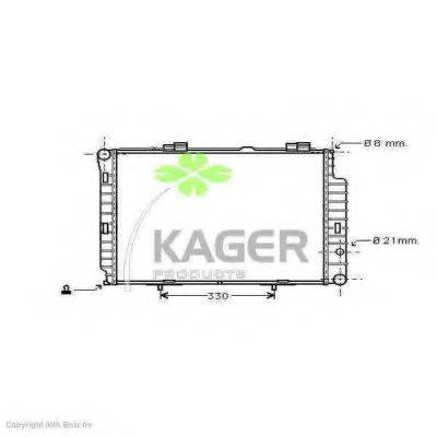 KAGER 310620 Радіатор, охолодження двигуна