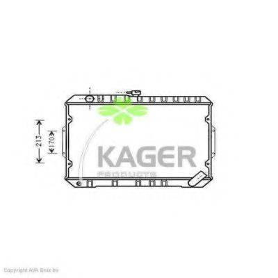 KAGER 310654 Радіатор, охолодження двигуна